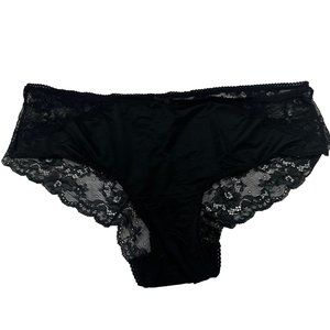 Unbranded Women's Size 7 Large Panty Hipster Lace Back Black New Without Tags